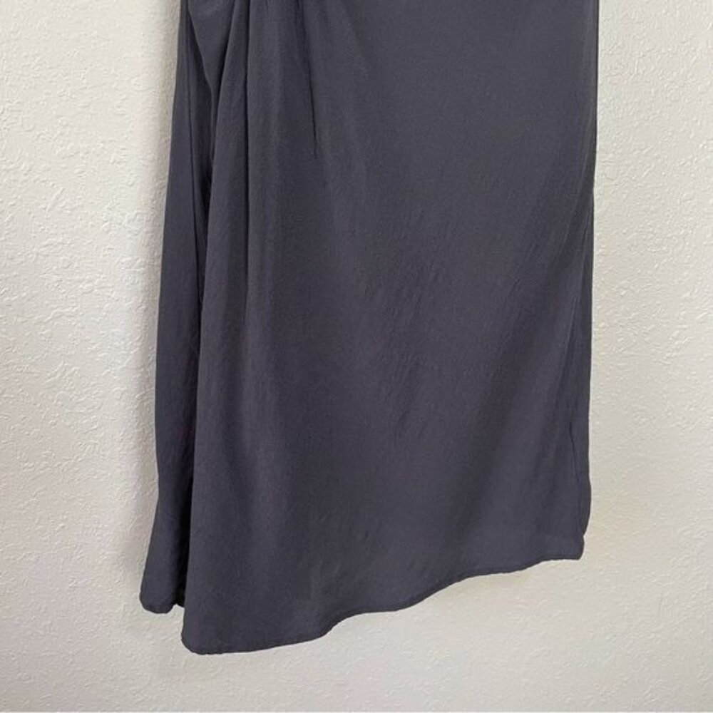 H&M dark gray short sleeve crepe dress 6 - Picture 6 of 11
